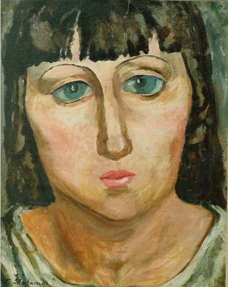 《女の顔》1930(昭和５)年パリの研究所で描かれた作品萬鉄五郎記念美術館収蔵